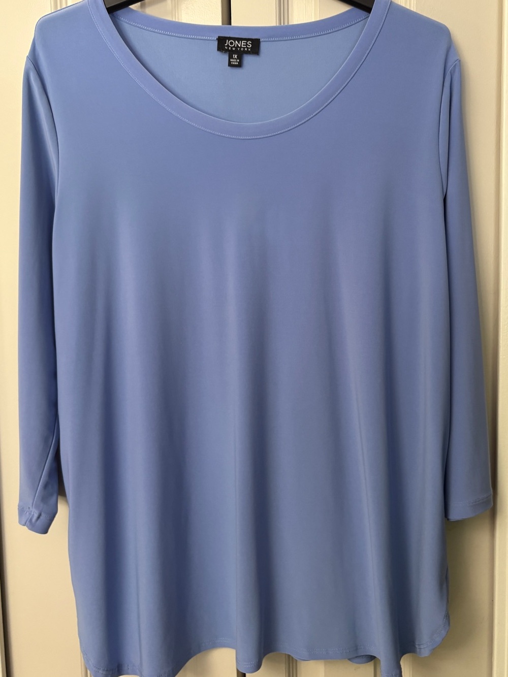 Jones New York Scoop Neck 3/4 Sleeve Top